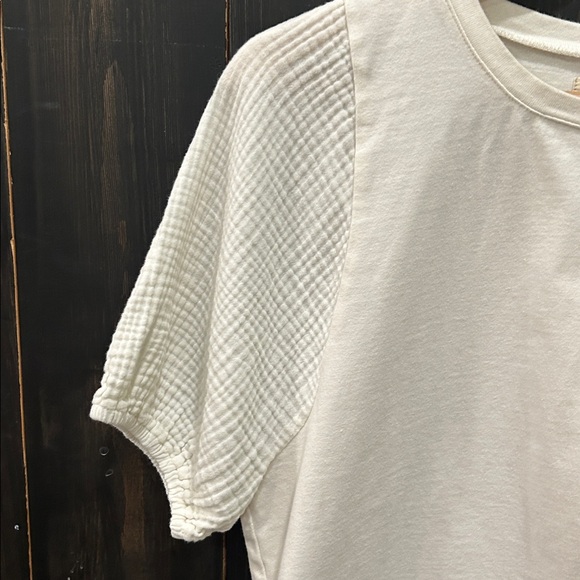 Madewell T-shirt with textured sleeves - Picture 4 of 6